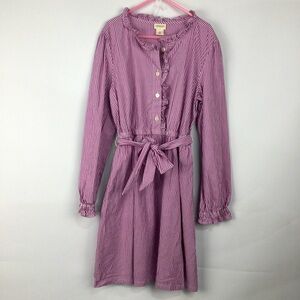 Crewcuts‎ Purple Striped Long Sleeve Dress
